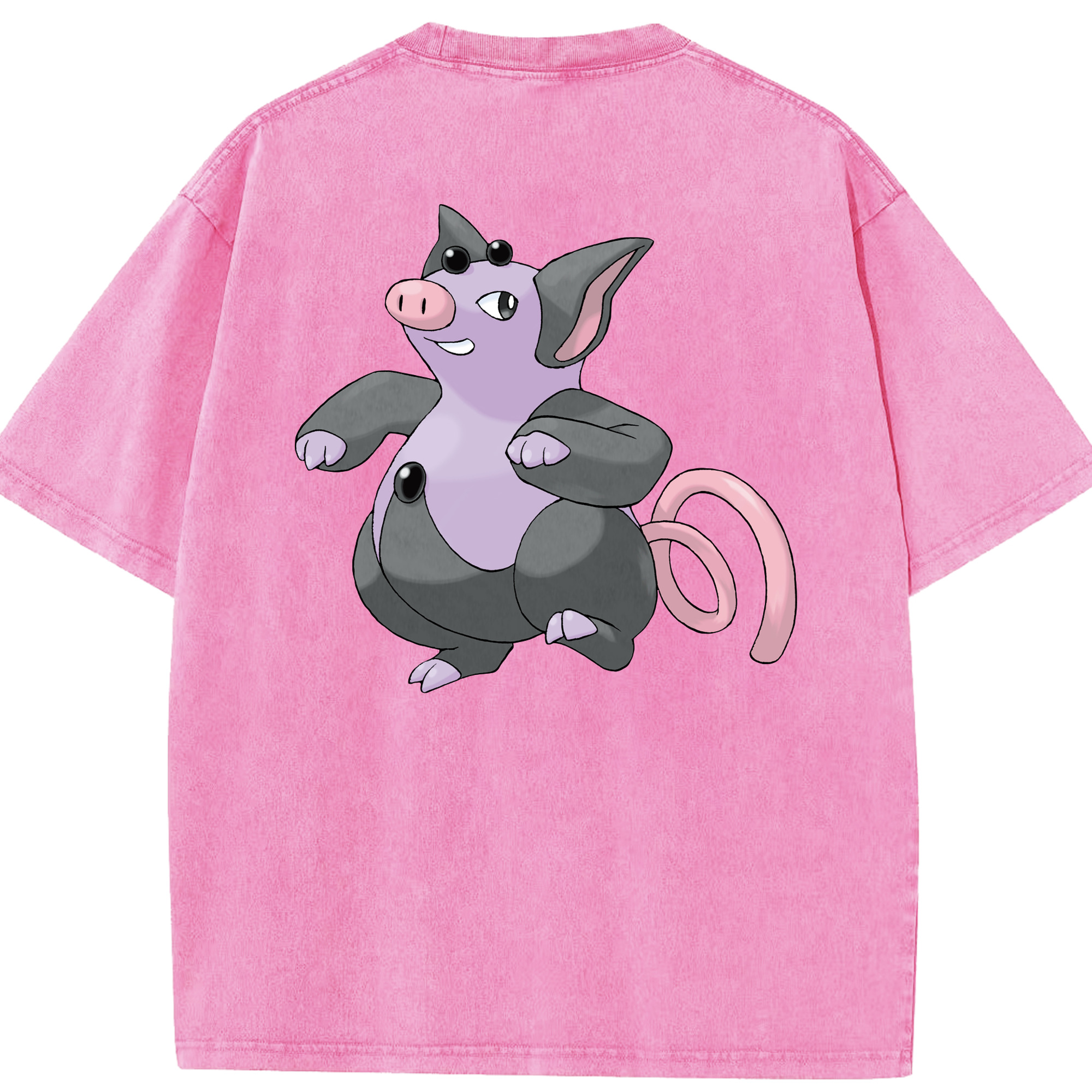 （画像用） ポケットモンスター Pokémon 綿100% ヴィンテージ風 半袖Tシャツ（背面プリント）